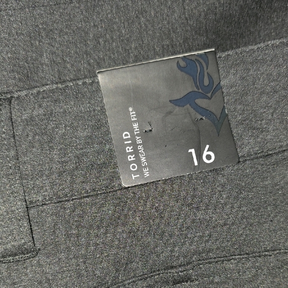 Torrid Size 16 Charcoal Tailored Trouser Stretchy Skinny Pants Elastic Waistband - Picture 5 of 11